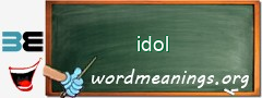 WordMeaning blackboard for idol